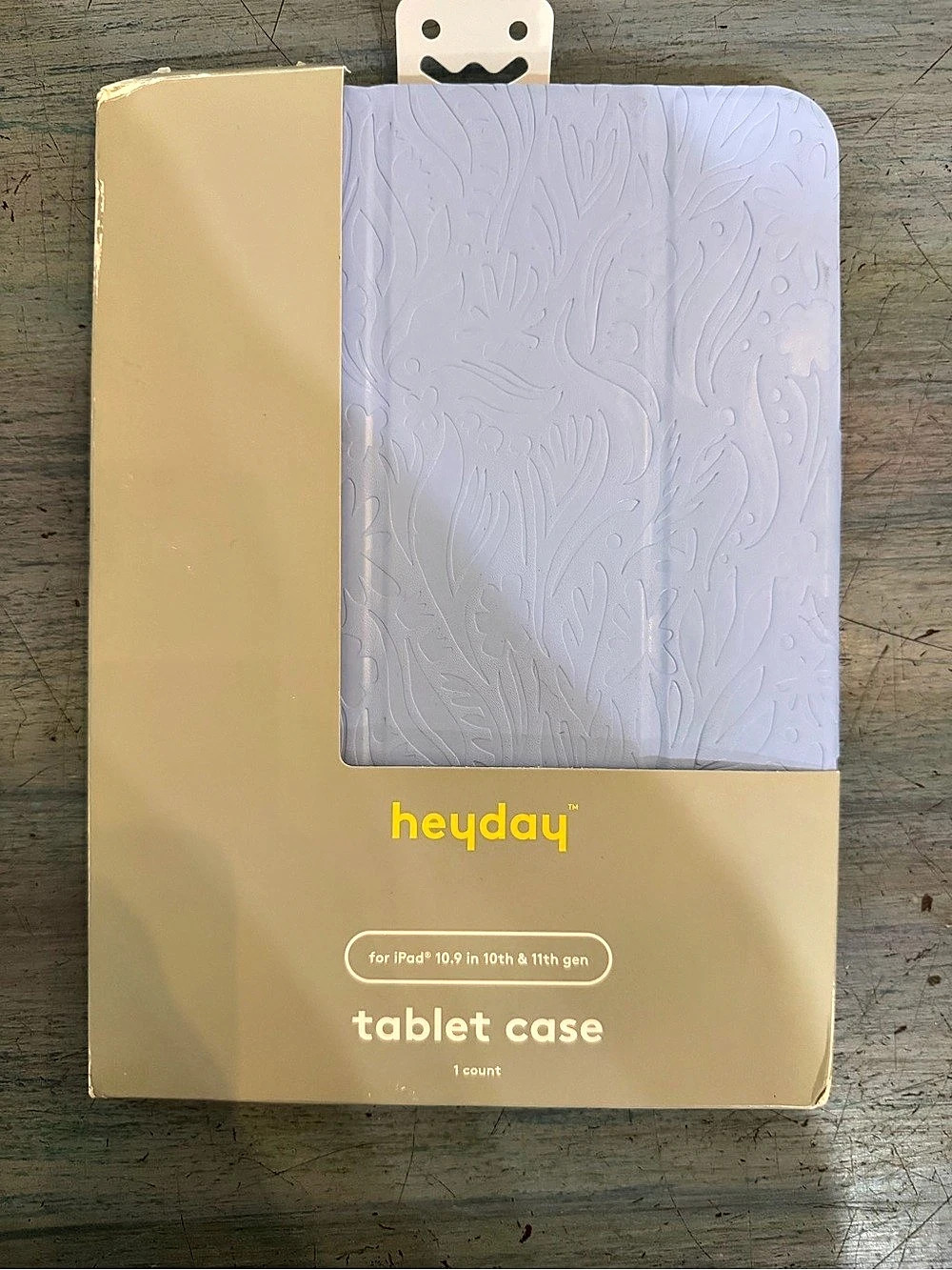 heyday Lavender Embossed Floral Folio Tablet Case for iPad 10.9 in (10th & 11th
